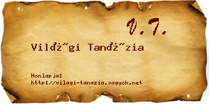 Világi Tanázia névjegykártya